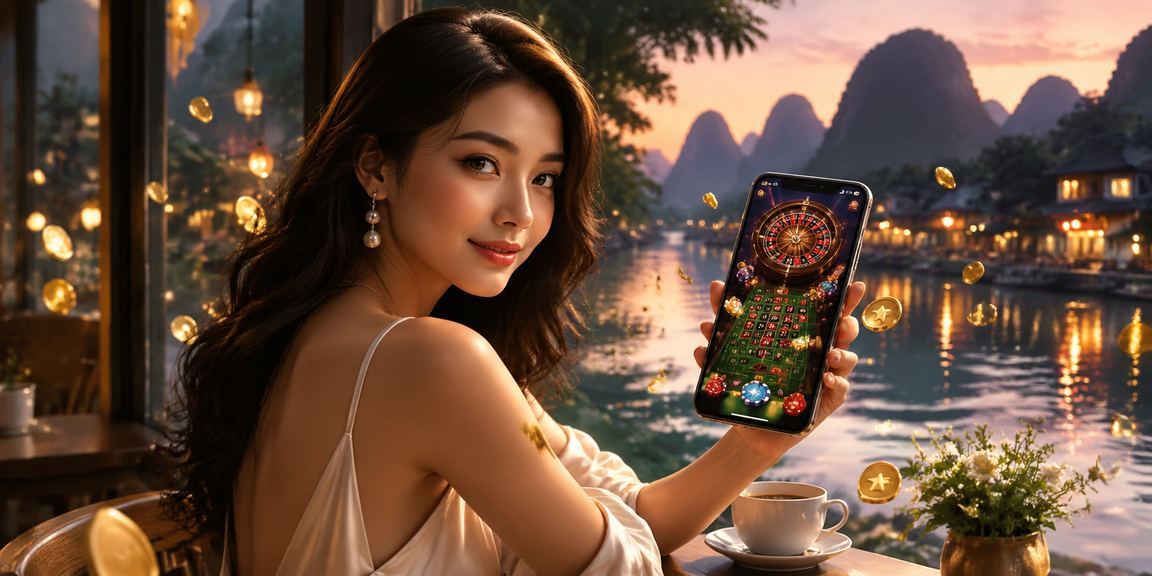 Người dùng thưởng thức cà phê và trải nghiệm mobile casino tại Ninh Bình